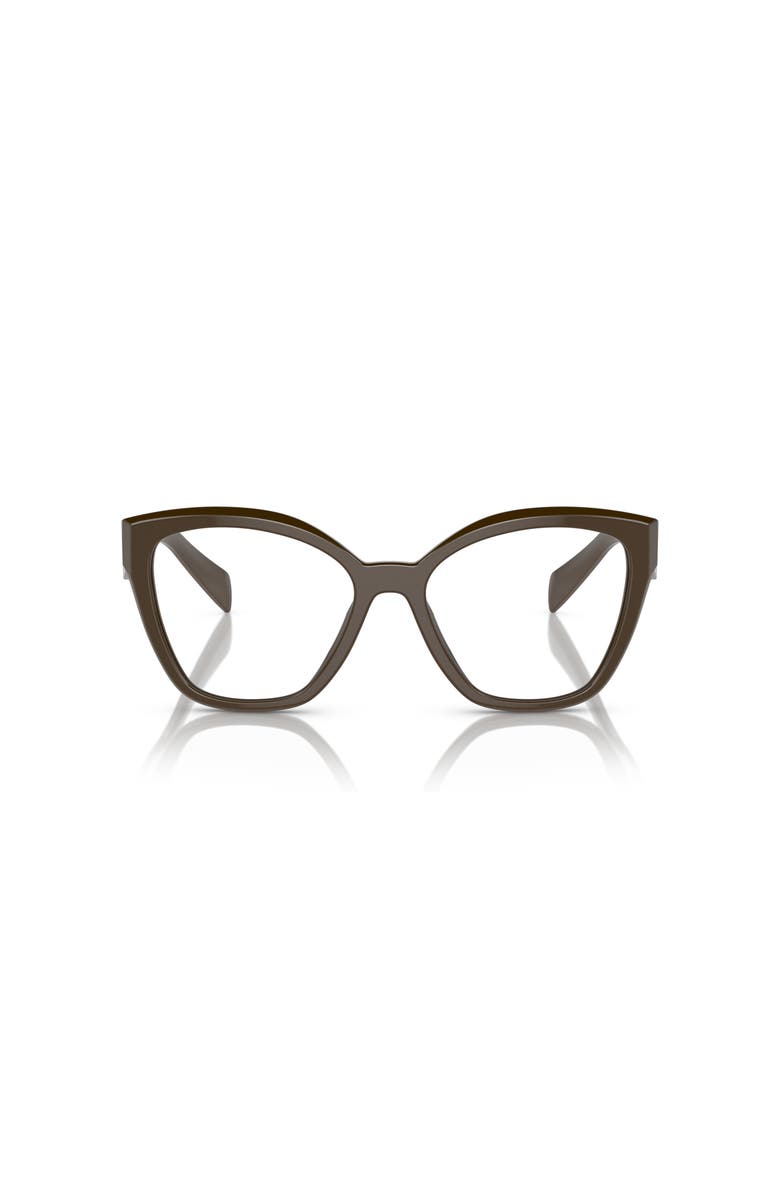 Prada 52mm Irregular optical glasses, Alternate, color, Brown