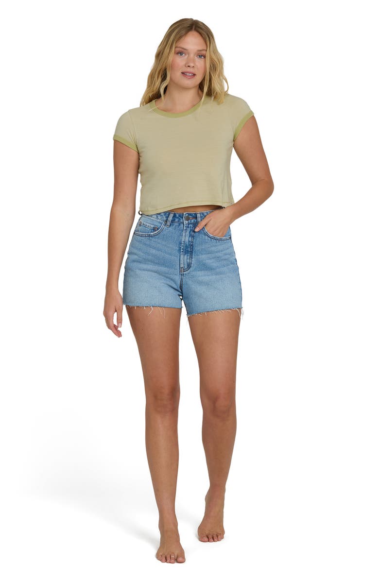 Billabong Daily Stripe Baby Tee, Alternate, color, Cactus