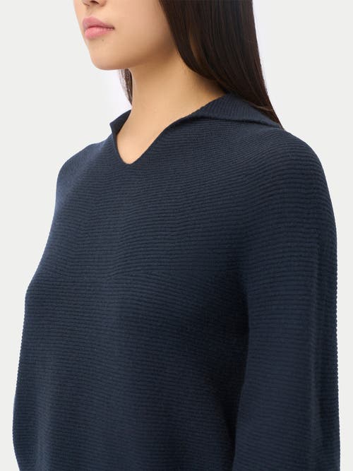 Gobi Mongolian Cashmere Polo Sweater In Blue
