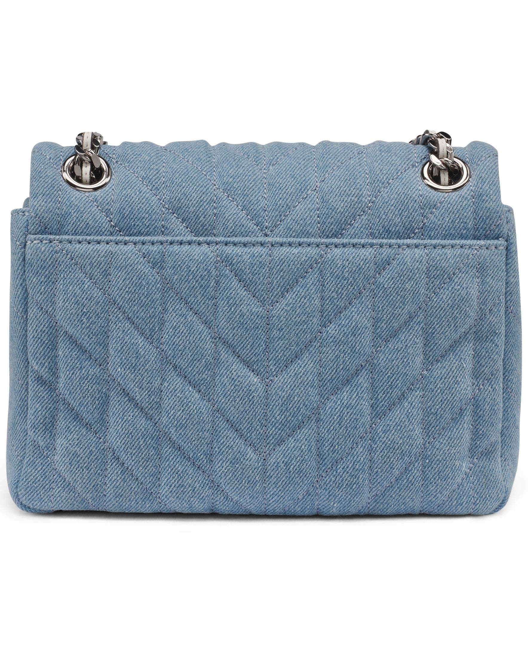 KARL LAGERFELD PARIS Lafayette Denim Crossbody, Alternate, color, Light Denim