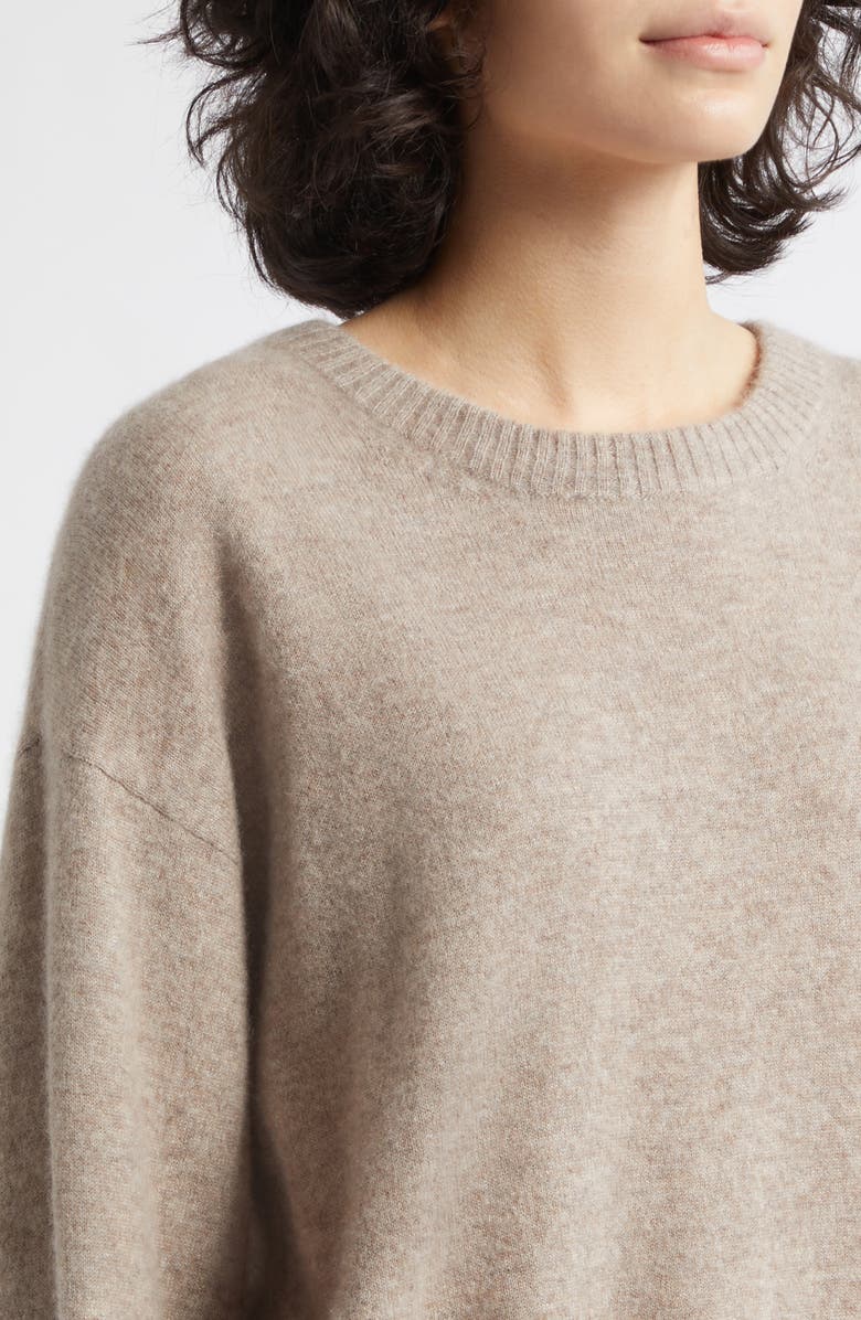 Johnstons of Elgin Jessie Cashmere Crewneck Sweater, Alternate, color, Heathcot Colourway