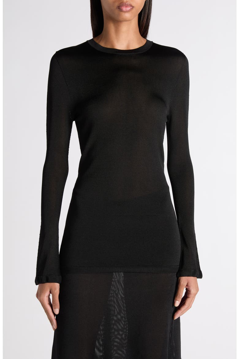 Liquid Viscose Sweater, Main, color, BLACK
