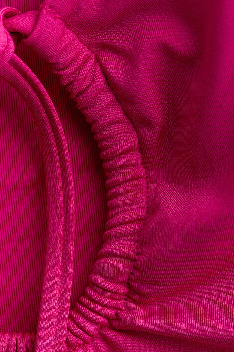 Padded-cup High-leg Swimsuit, Alternate, color, Dark pink