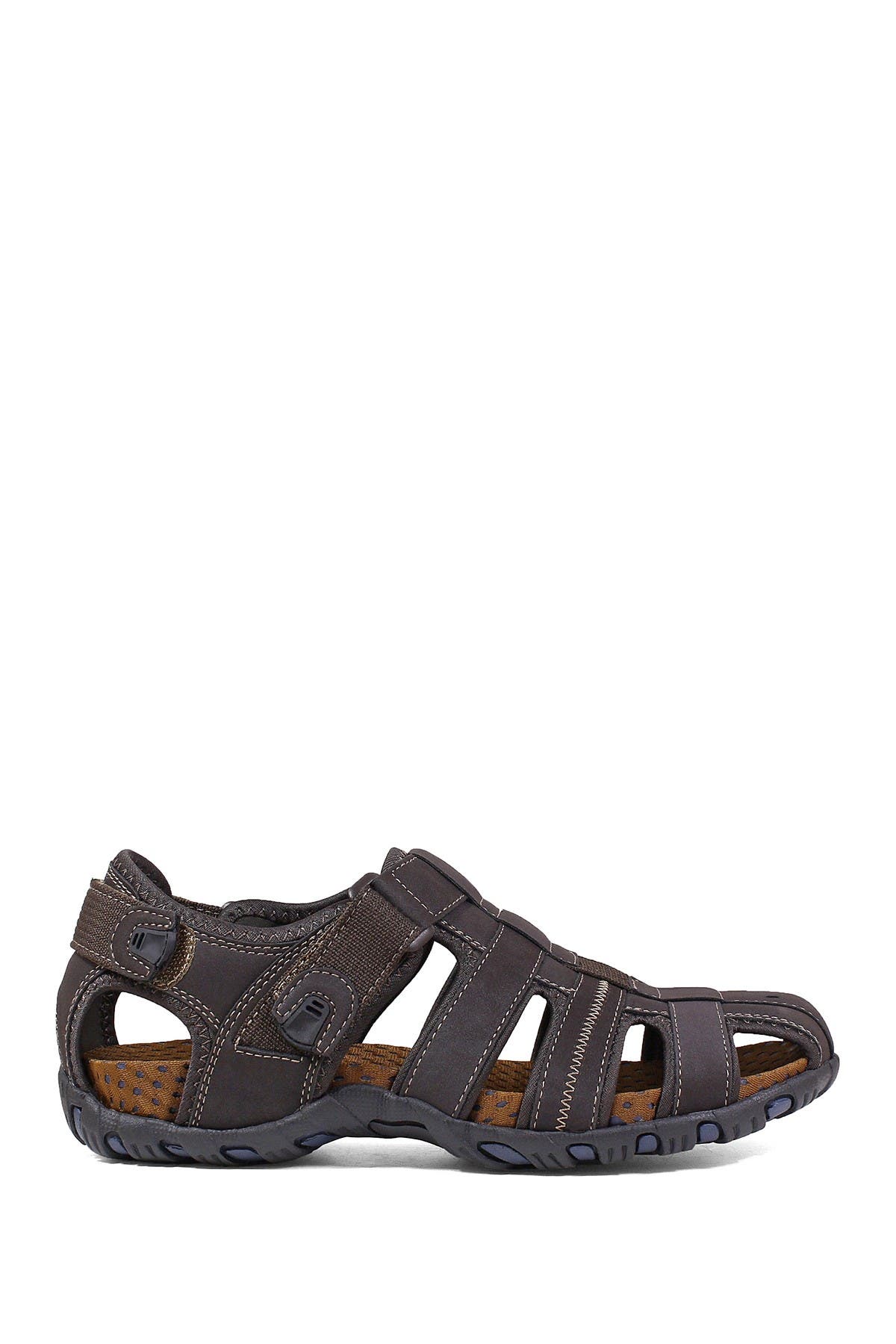 NUNN BUSH Rio Bravo Closed Toe Fisherman Sandal - Wide Width Available, Alternate, color, Brown
