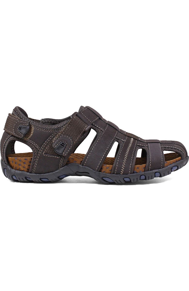 NUNN BUSH Rio Bravo Closed Toe Fisherman Sandal - Wide Width Available, Alternate, color, Brown