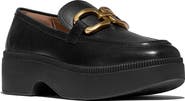 FitFlop F-Luma Square-Chain Leather Loafer