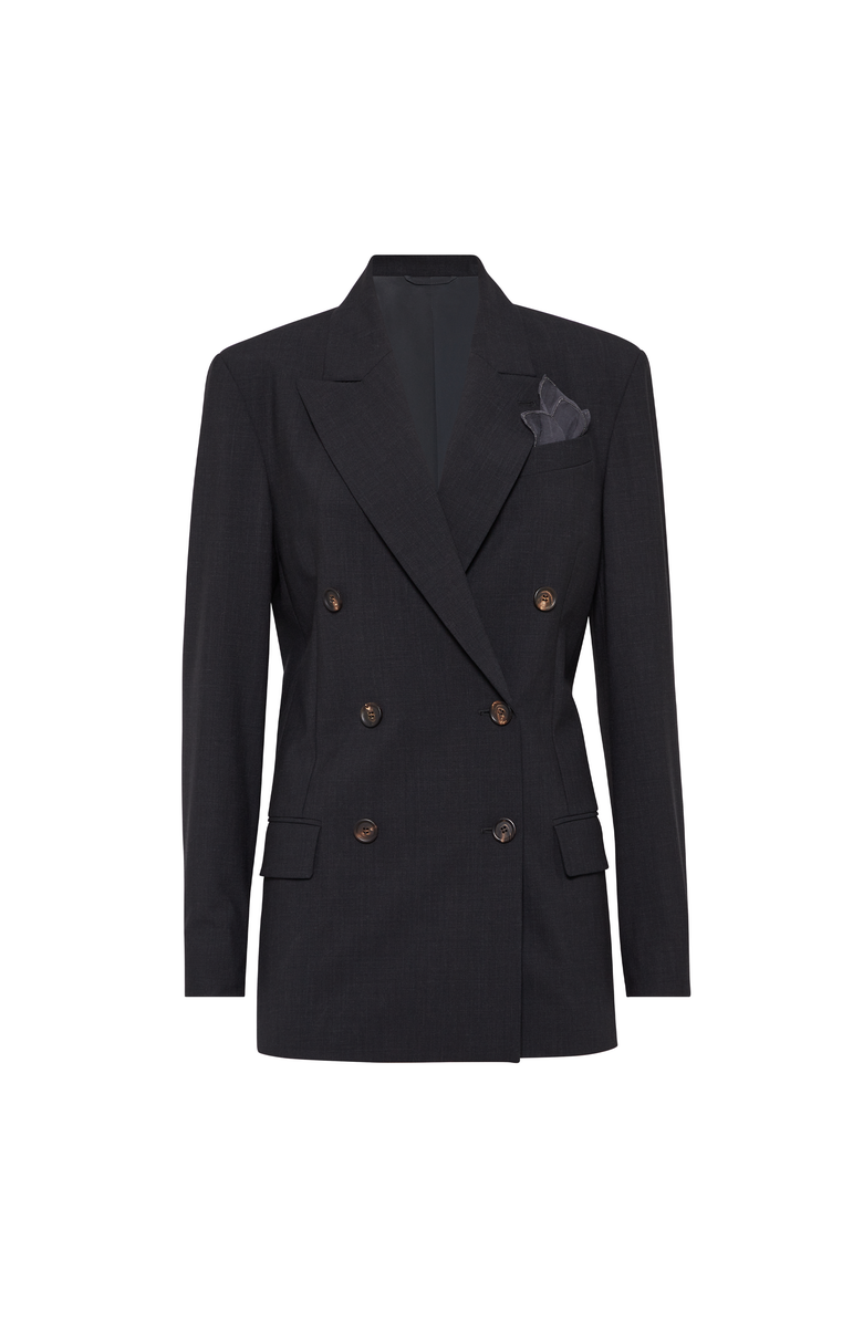 Brunello Cucinelli Blazer with monili, Main, color, Lignite Grey