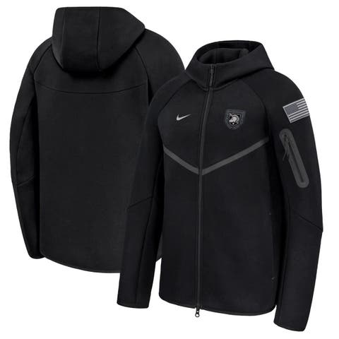 Men's Nike Black Army Black Knights Army 250 Collection Tech Fleece Full-Zip Hoodie