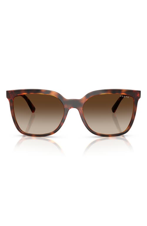 Vogue 55mm Polarized Gradient Square Sunglasses