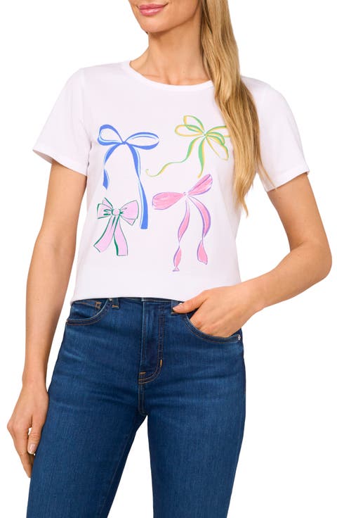 Bow Cotton Graphic T-Shirt