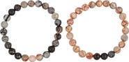 EYE CANDY LOS ANGELES Men's Set of 2 Joel Stretch Bracelets