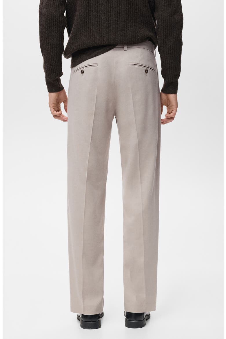 Regular Fit Pleated Pants, Alternate, color, BEIGE
