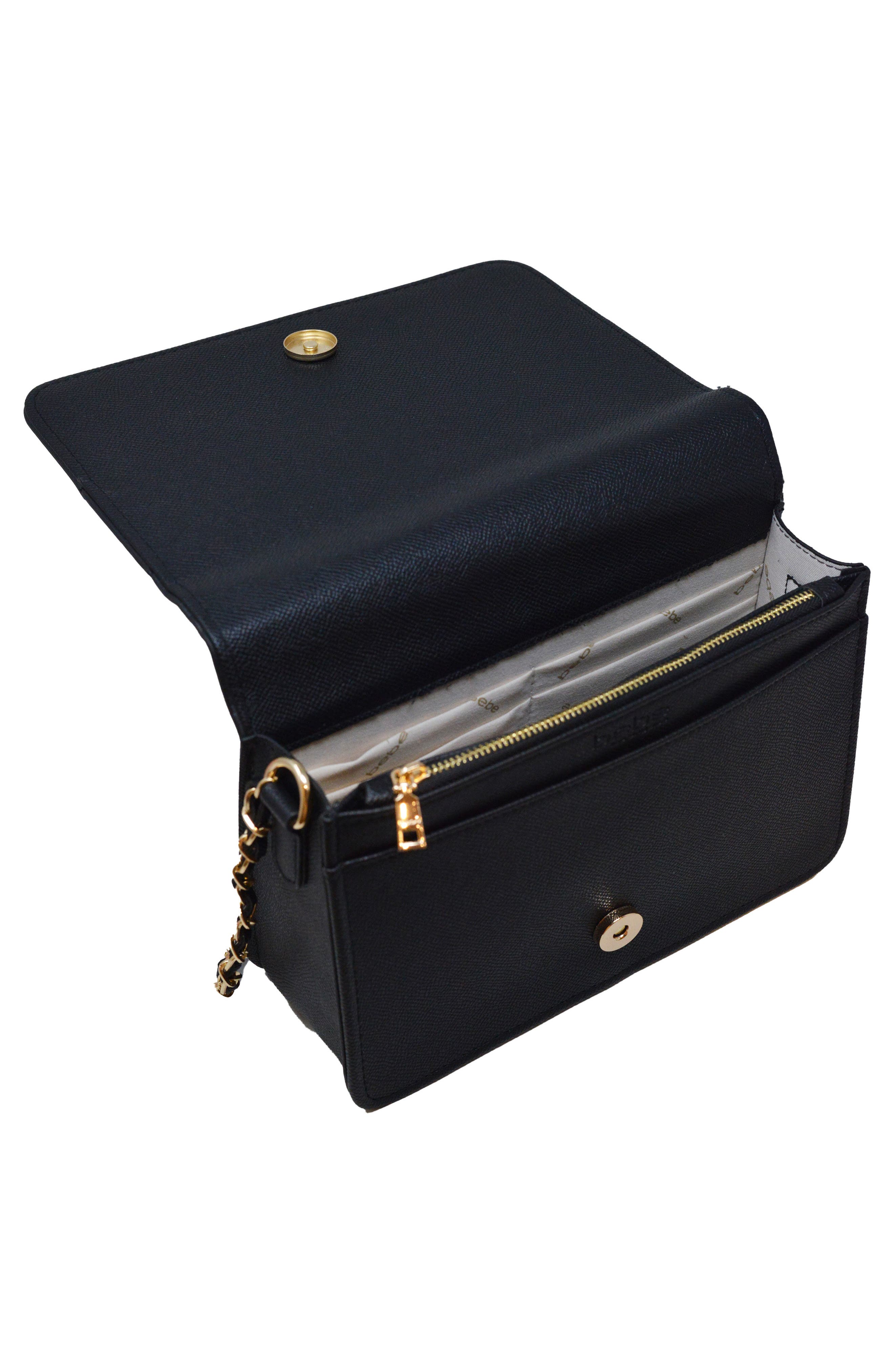 bebe Zuri Flap Shoulder Bag, Alternate, color, 