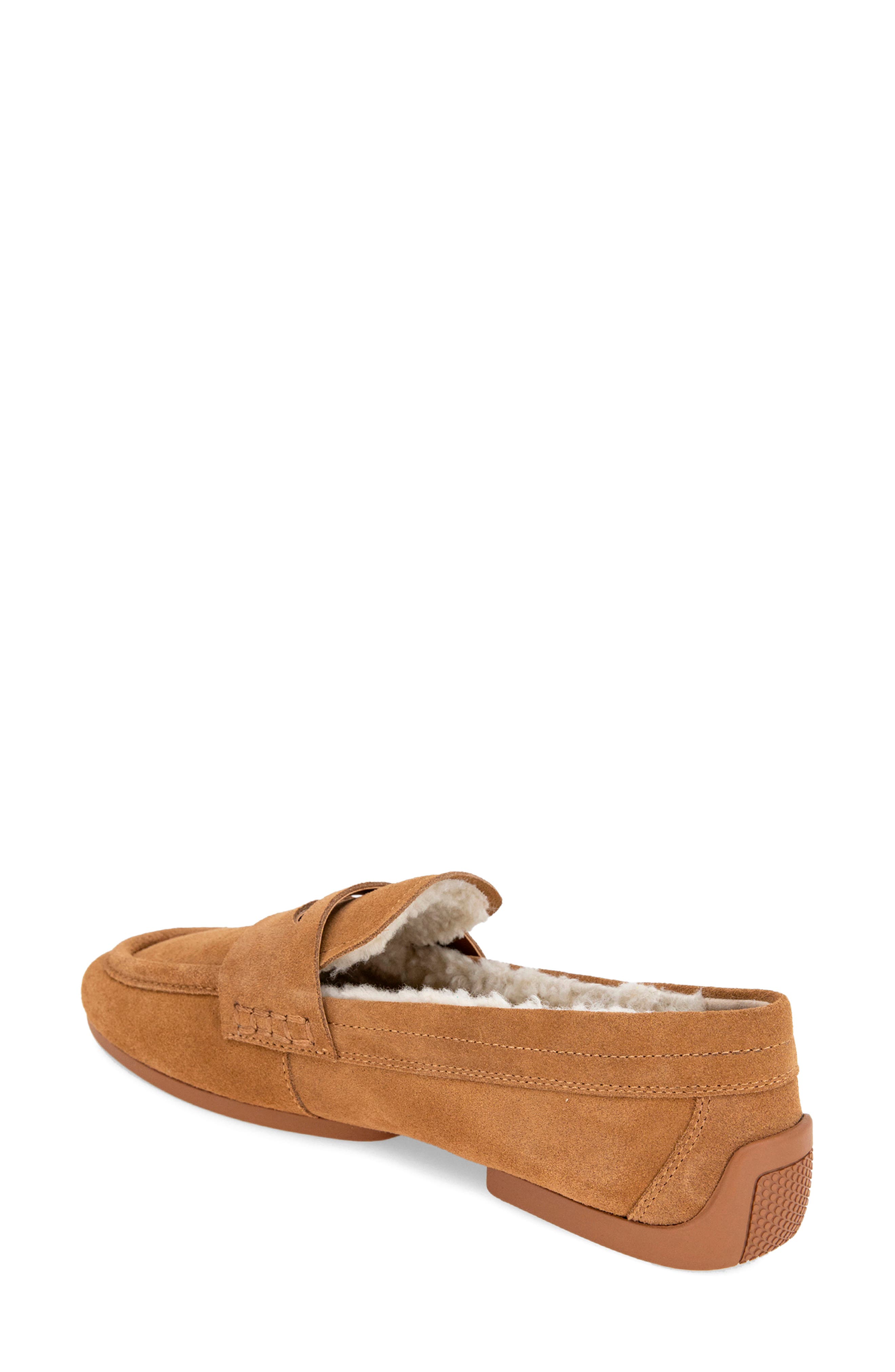 Splendid Max Faux Shearling Lined Loafer, Alternate, color, Caramel