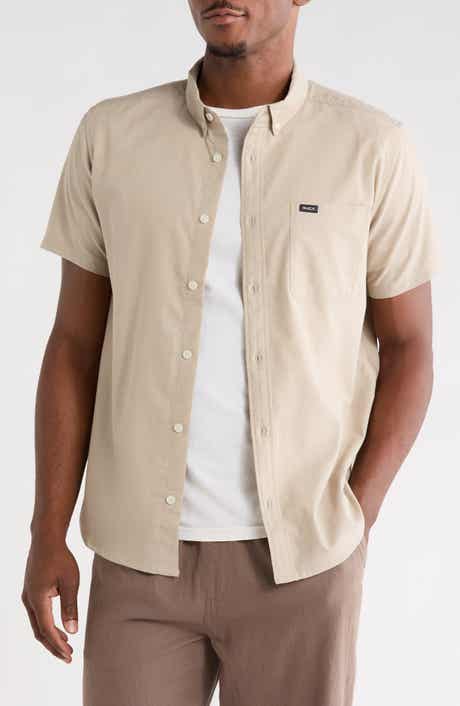 That'll Do Slim Fit Solid Short Sleeve Button-Down Shirt