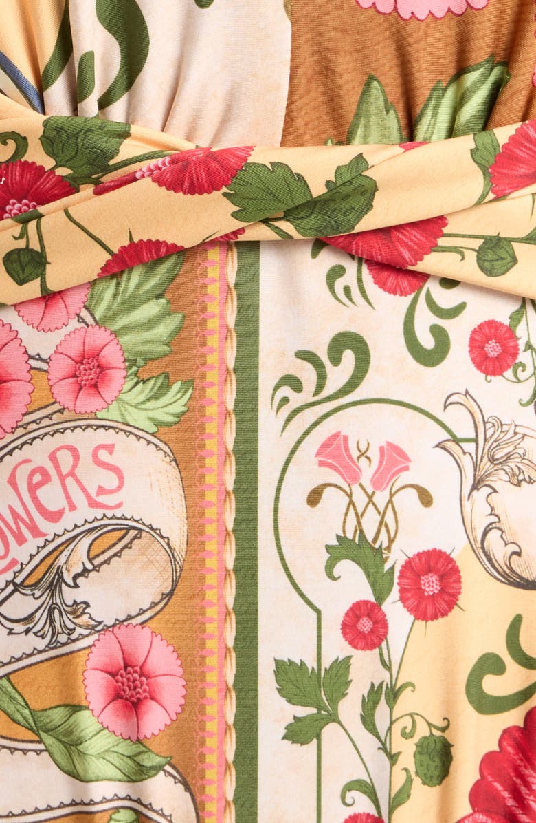 Agua Bendita Ellis Twist Front Plunge One-Piece Swimsuit, Alternate, color, Orange