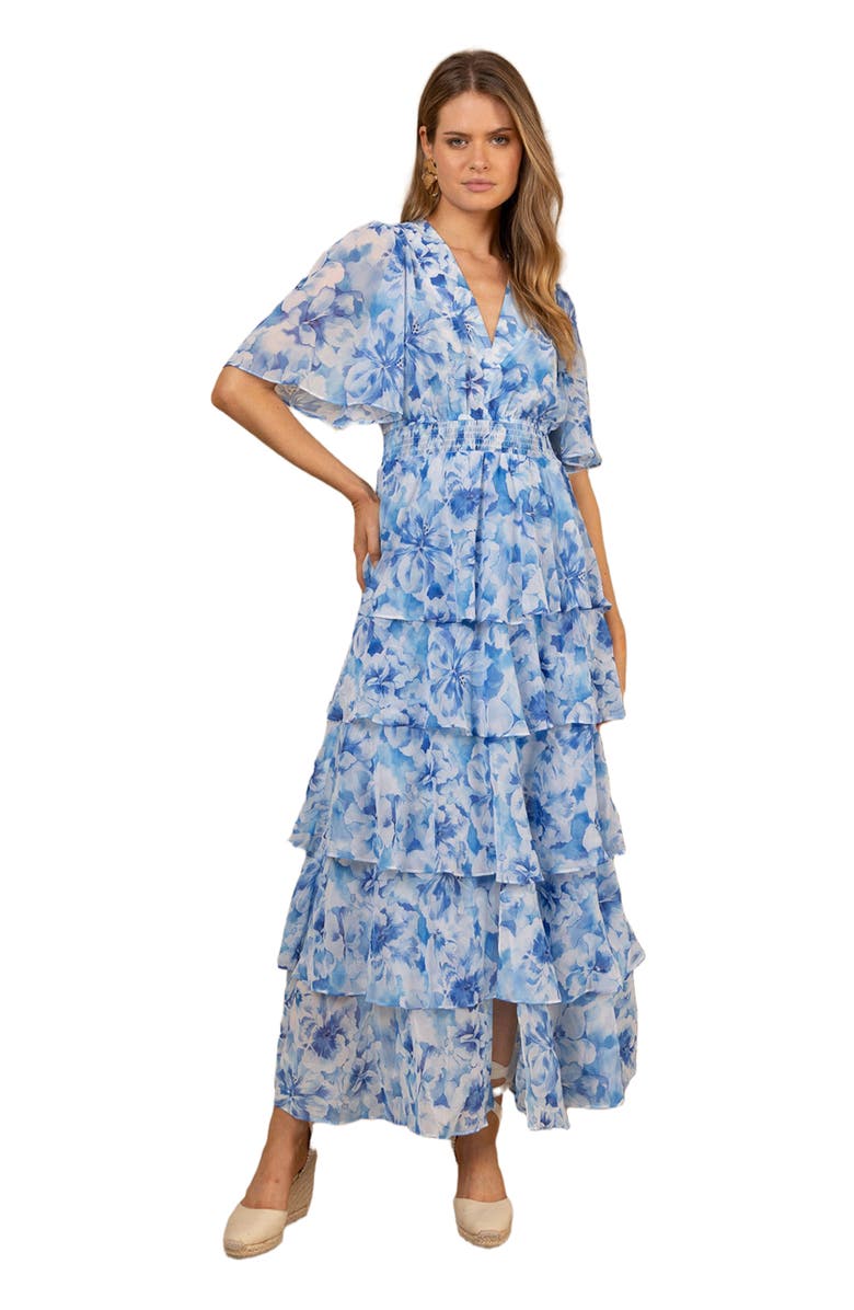 Hale Bob Kallie Chiffon Maxi Dress, Main, color, 