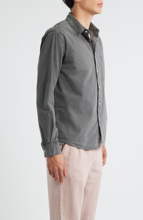 Alex Crane  Pac Organic Cotton Button-up Shirt In Gray