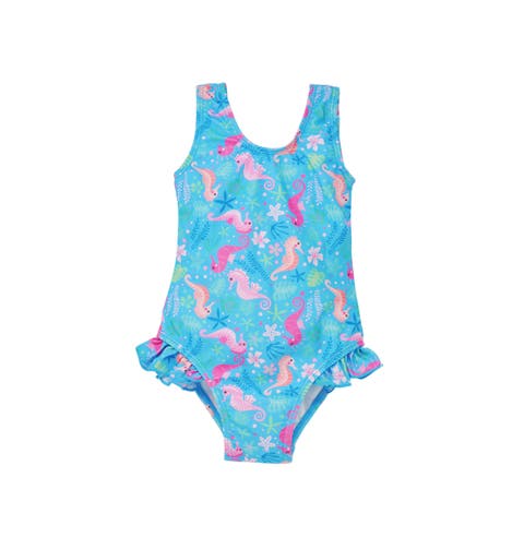 Infant & Toddlers Sun Protective UPF 50+ Delaney Hip Ruffle Swimsuit
