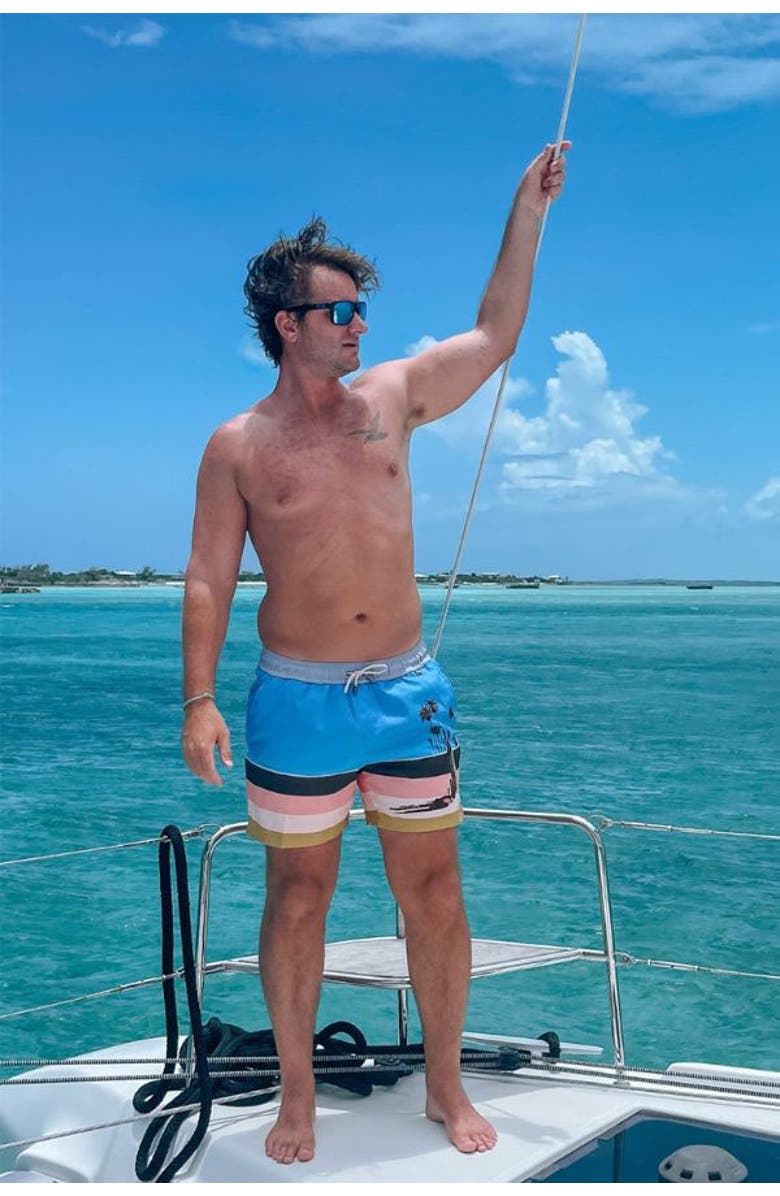 Baja Llama 5PM - STRETCH SWIMSUIT, Alternate, color, Blue