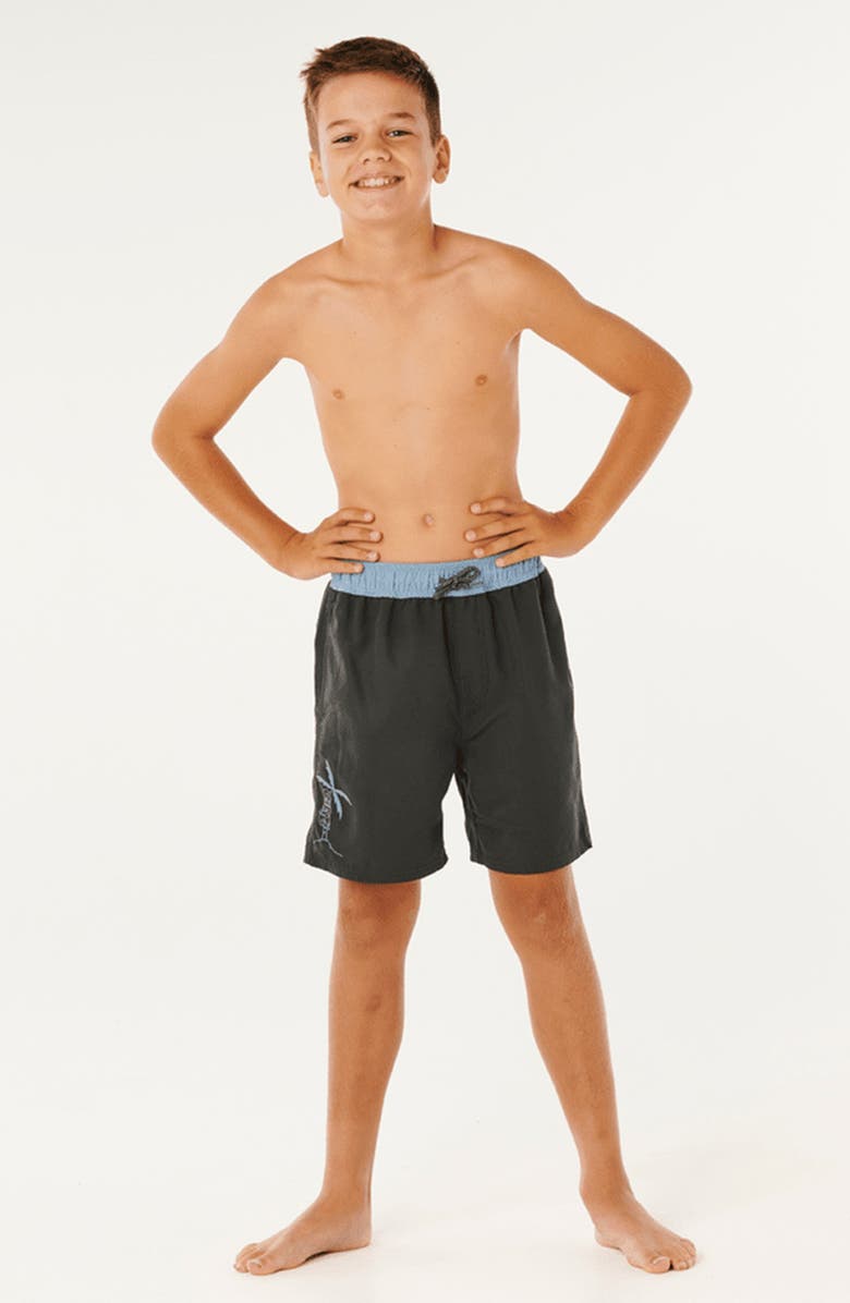 Rip Curl Kids' Eternal Shred Block Swim Trunks, Main, color, Washed Black