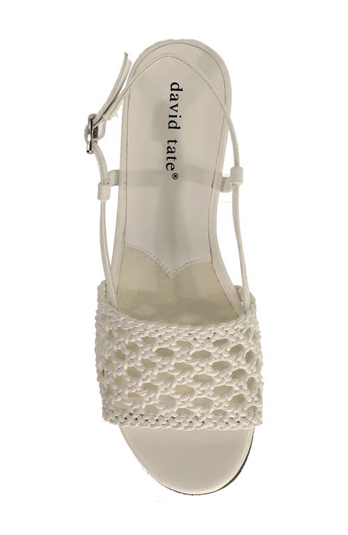 David Tate Danza Slingback Wedge Sandal In White