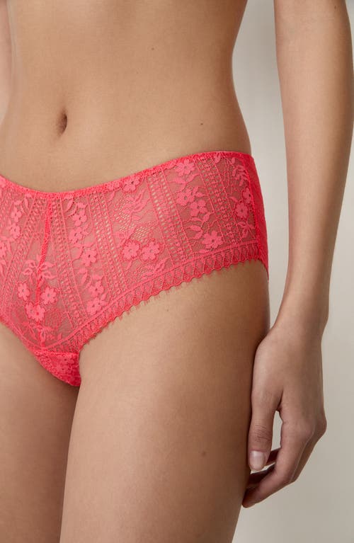Etam Aura Lace Shorty Panties In Pink