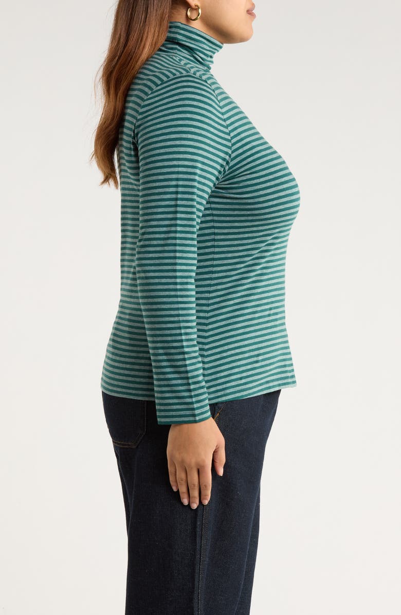Seasalt Cornwall Landing Turtleneck Stretch Organic Cotton Top, Alternate, color, Pellitras Verte