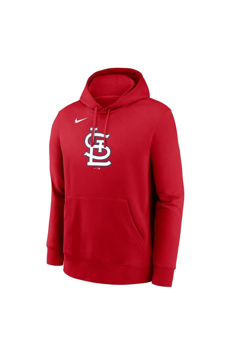Nike Men's Nike Red St. Louis Cardinals Logo Club Fleece Pullover Hoodie, Alternate, color, Red