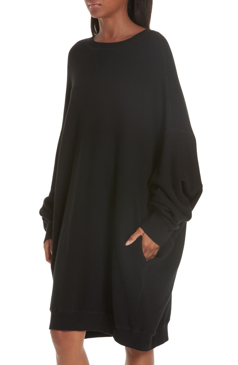 R13 Grunge Sweatshirt Dress, Alternate, color,