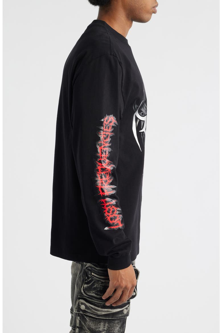 Lawrence Cyber Sigilism Long Sleeve Graphic T-Shirt, Alternate, color, BLACK CYBER SIGILISM