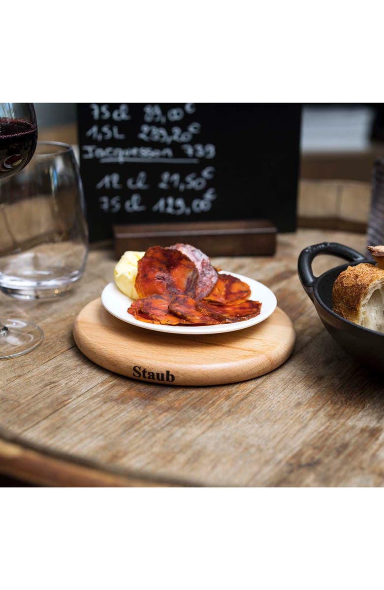 Staub 9-Inch Magnetic Wooden Trivet, Alternate, color, Brown