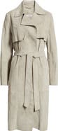 Fleurette Sylvie Suede Wrap Trench Coat