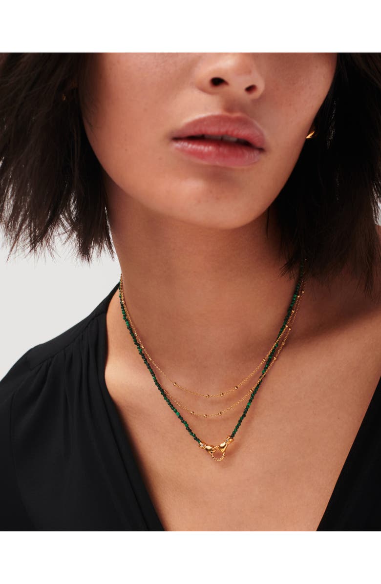 Missoma x Harris Reed In Good Hands Beaded Pendant Necklace, Alternate, color, Gold