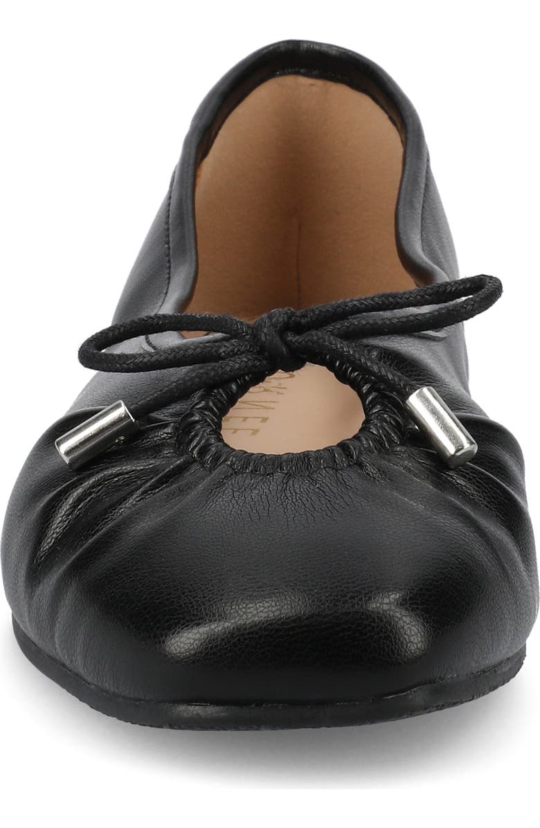 Journee Collection Callee Keyhole Square Toe Flat, Alternate, color, Black