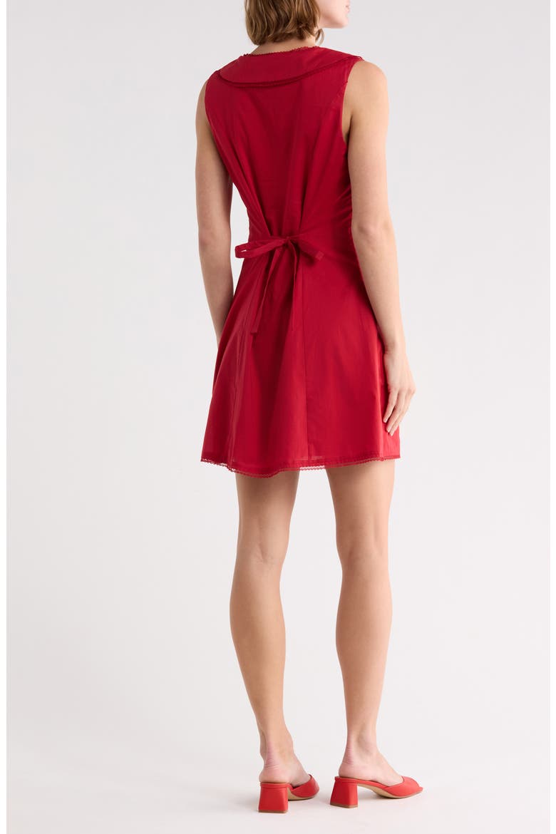 Collared Minidress, Alternate, color, CRIMSON