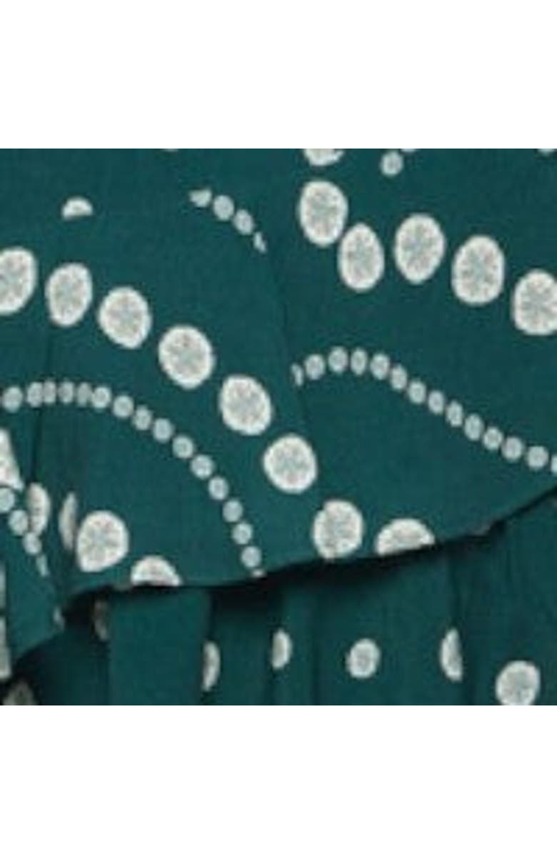 MINT VELVET Printed Ruffle Mini Dress, Alternate, color, Green