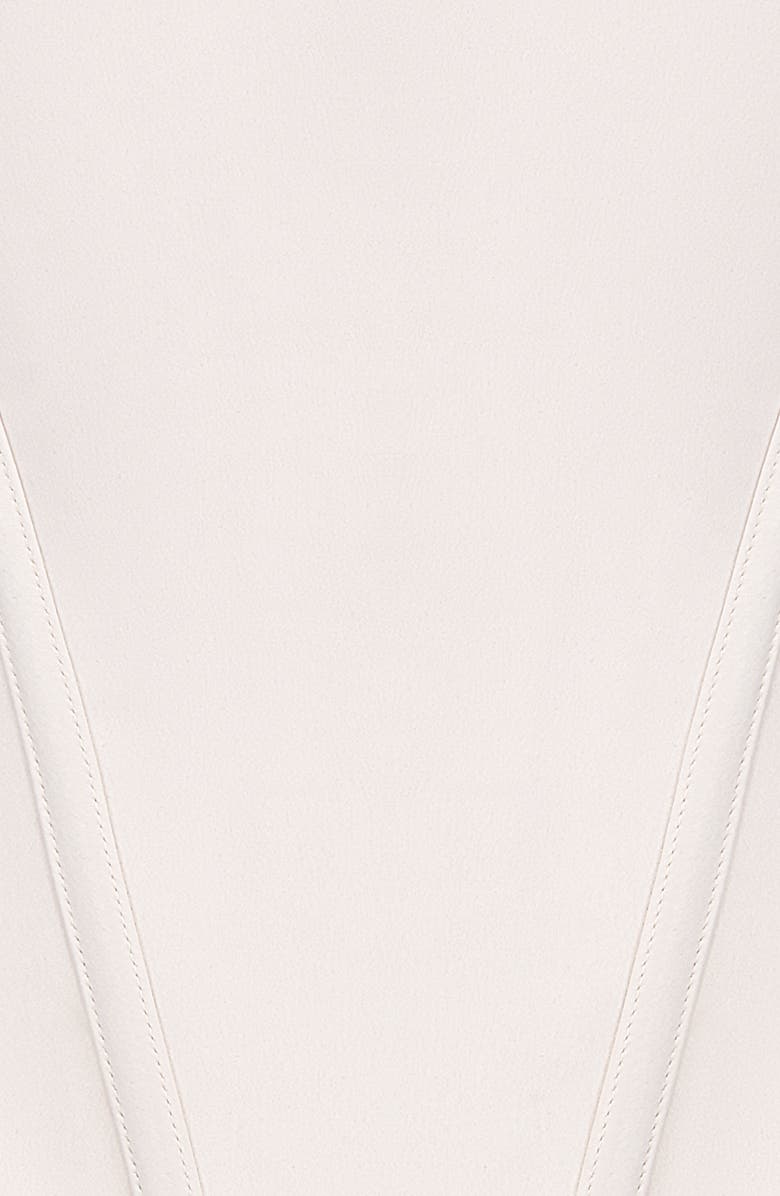 HOUSE OF CB Genevieve Strapless Satin Corset Top, Alternate, color, Vintage Cream