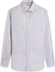 Bugatchi Julian Shaped Fit Floral Cotton Button-Up Shirt