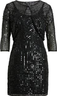 Pisarro Nights Sequin Embellished Cocktail Dress with Jacket
