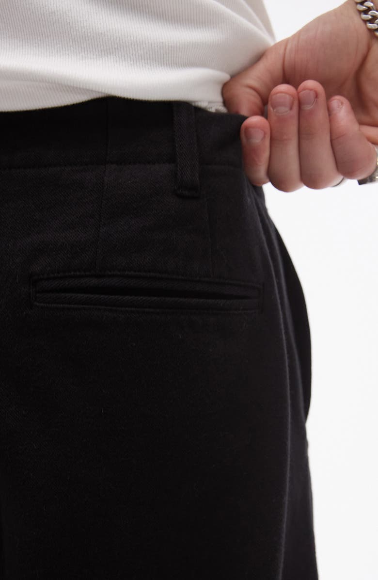 Topman Wide Leg Twill Pants, Alternate, color, 