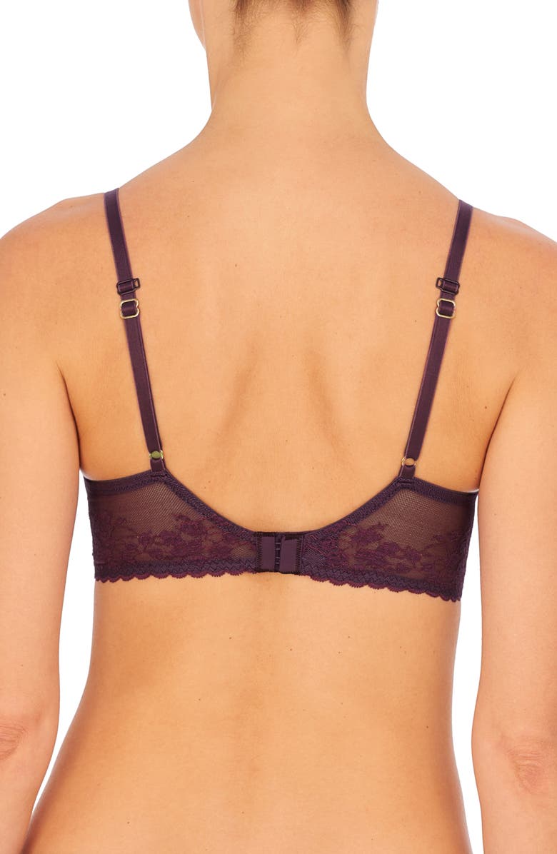 Natori Cherry Blossom Convertible Underwire Bra, Alternate, color, Deep Plum