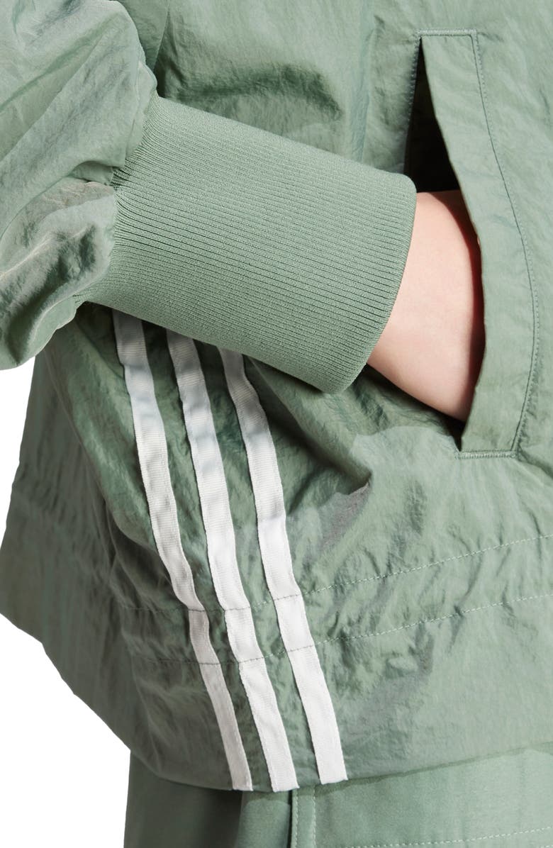 adidas Originals Oversize Ruched Sleeve Bomber Jacket, Alternate, color, 