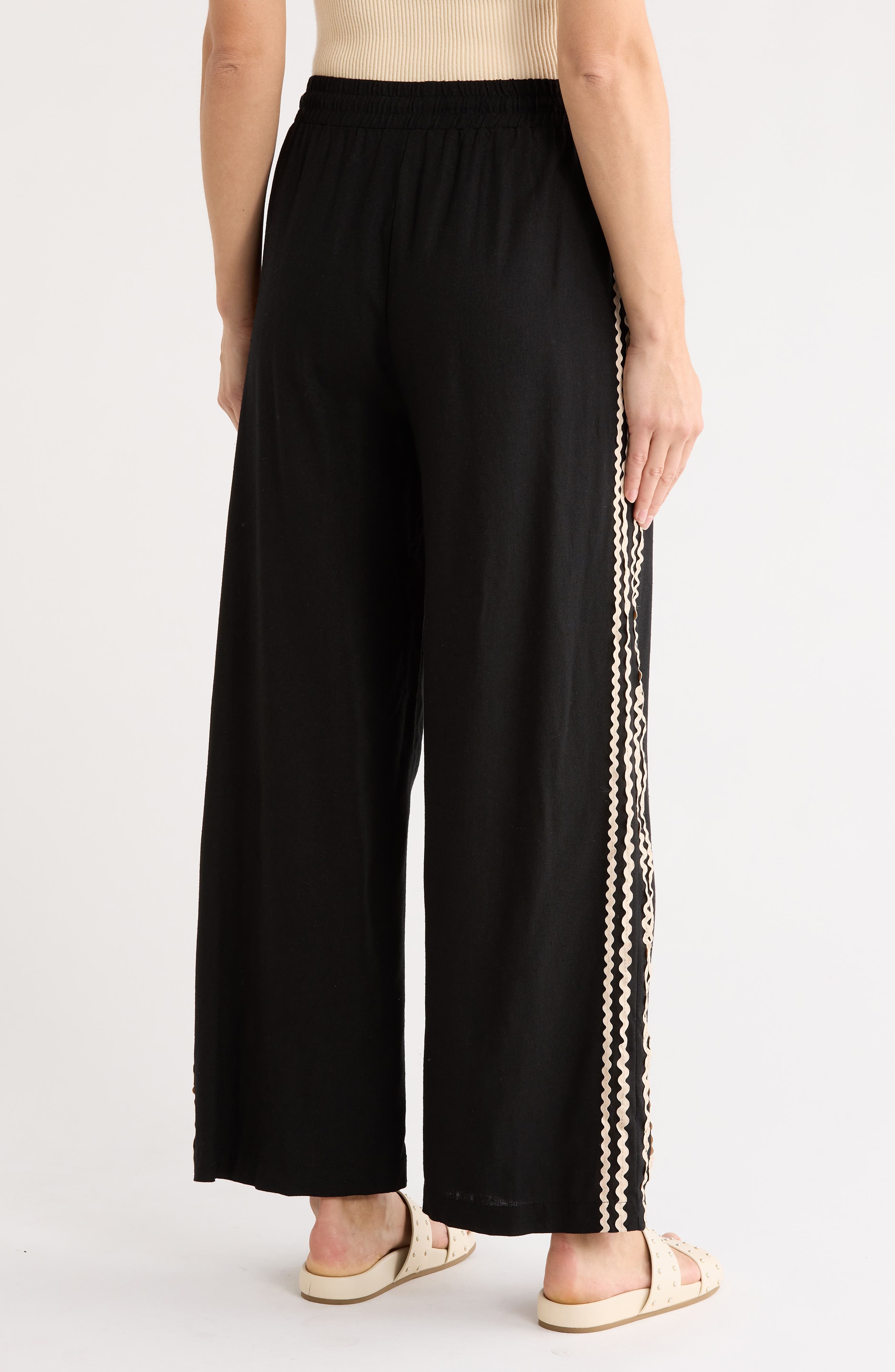Rickrack Stripe Wide Leg Pants - image 2