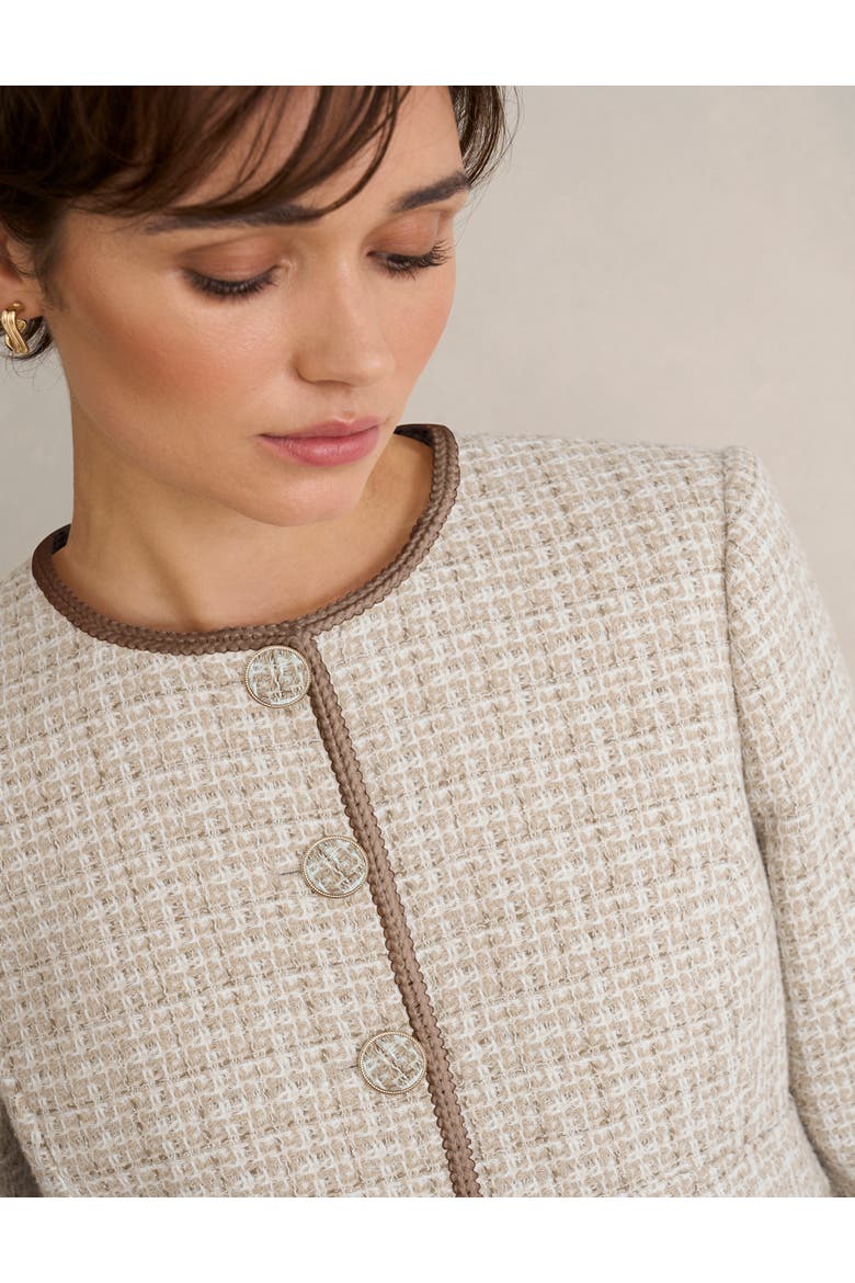 Carey Tweed Jacket, Alternate, color, Camel Ivory
