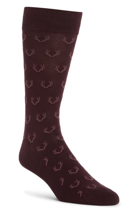 Deer Antler Conversational Dress Socks