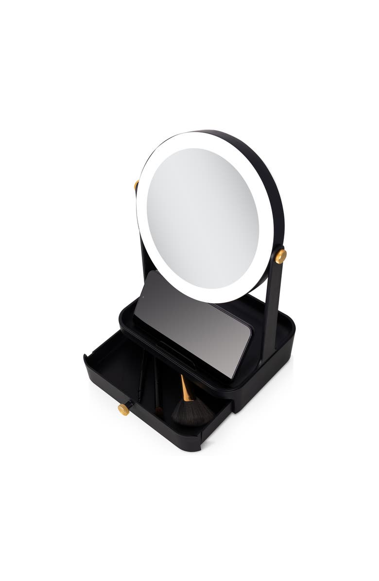 Zadro Back-to-School LED Lighted Makeup Mirror with Tray & Drawer, Alternate, color, Black