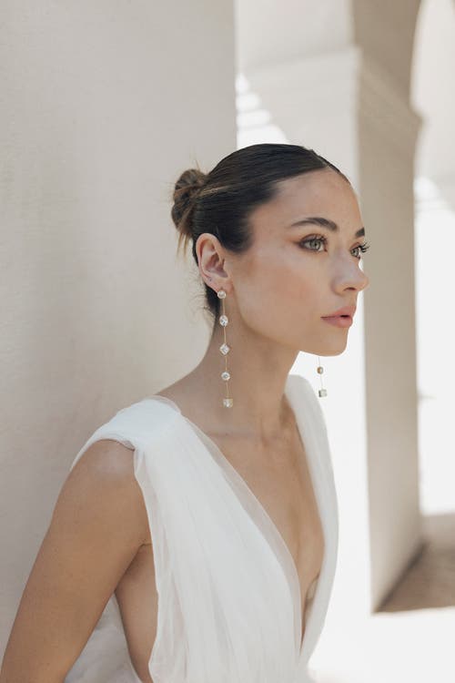 Untamed Petals Carmela Bezel Crystal Drop Earrings In Gold