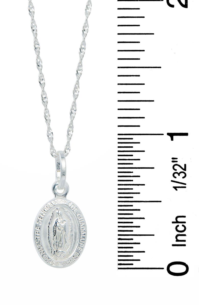 SAVVY CIE JEWELS Guadalupe Pendant Necklace, Alternate, color, White Gold