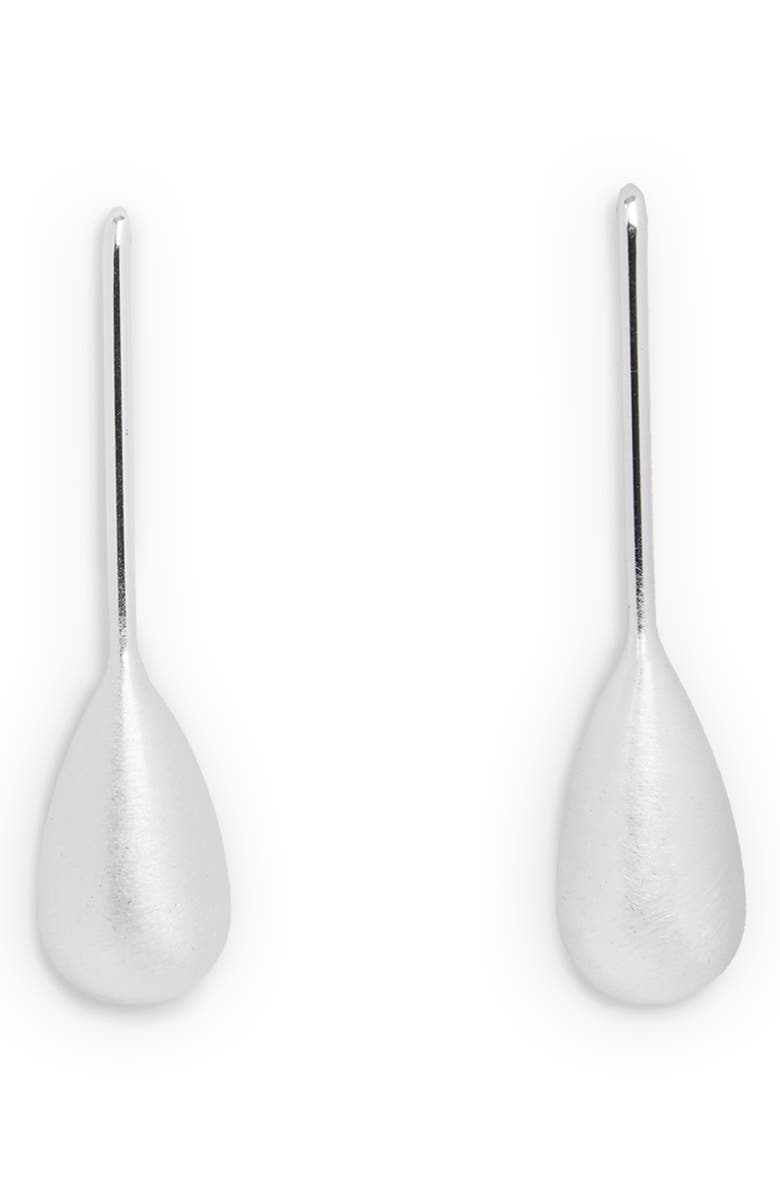 SAACHI Petal Drop Earrings, Main, color, Silver